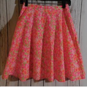 Lilly Pulitzer | Pink Floral Skater Skirt
